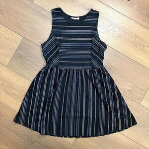 Elodie Black/Gray Scoop Neck Fit & Flare Dress Size XL